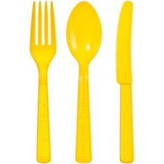 Столовые приборы пл Yellow Sunshine24штA