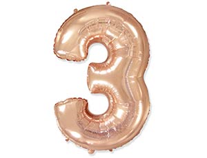 Ф ЦИФРА 3 40" Rose Gold