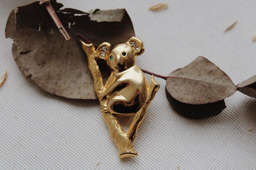 Винтажная брошь «Коала»