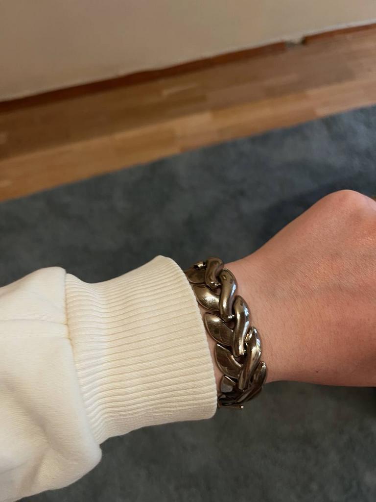 Винтажный браслет серебристый