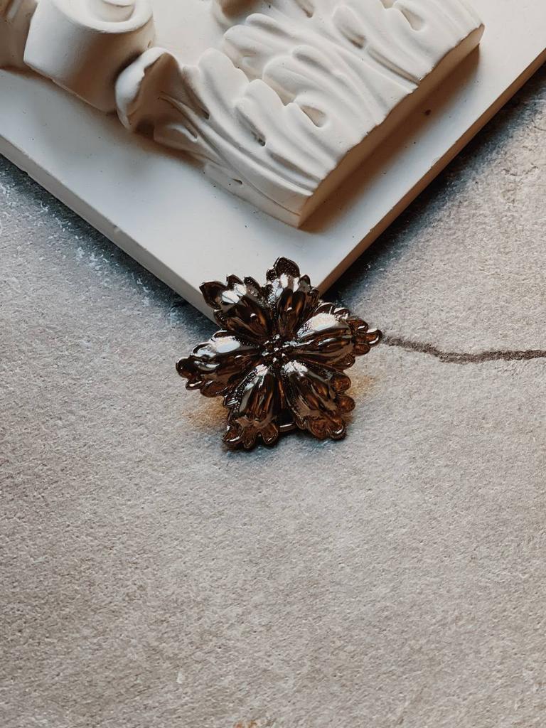 Винтажный зажим для шарфа «Цветок-2»
