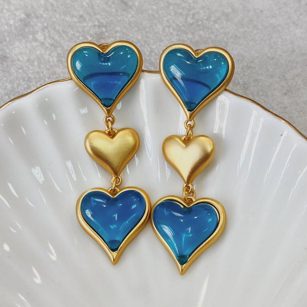 Серьги «Синие Сердца»