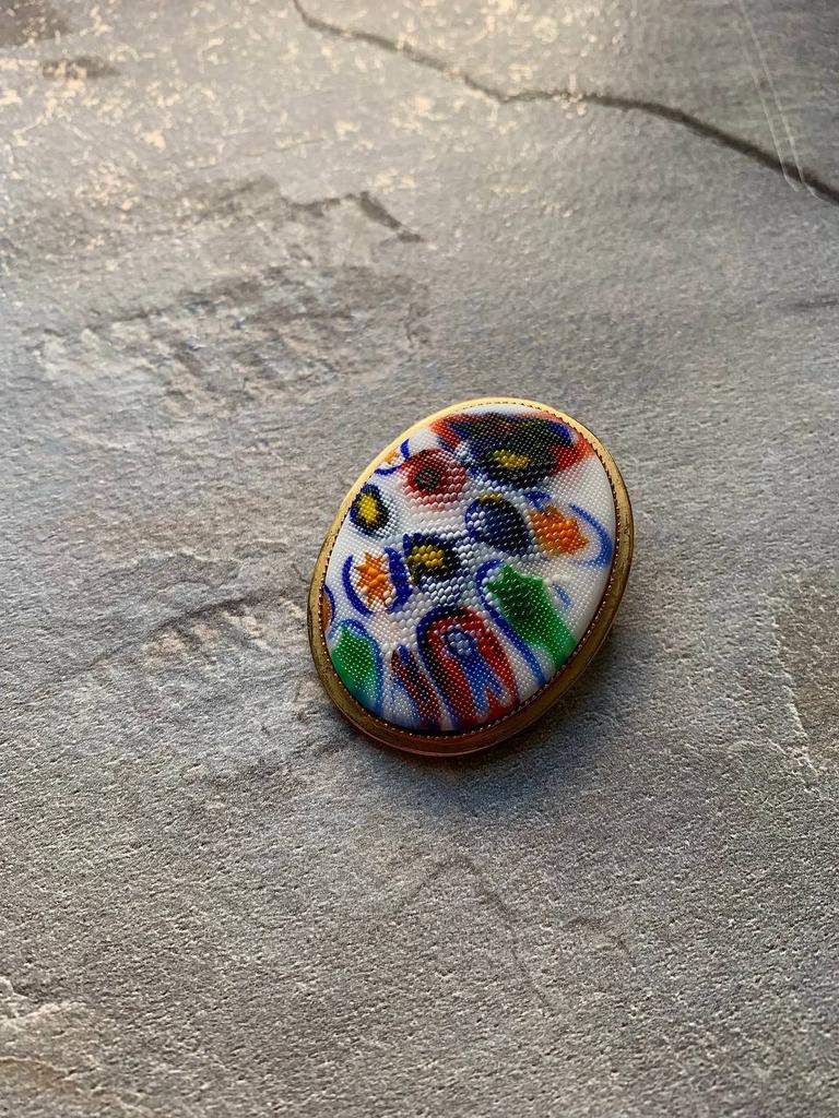 Винтажная брошь «Цветник»