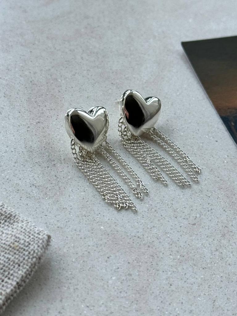 Серьги «Heart with chains»