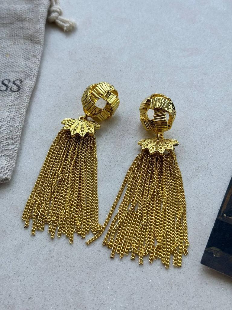 Серьги Цепи "золотые"