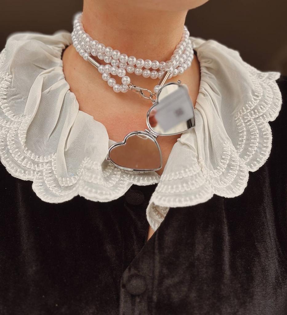 Колье с зеркальным сердцем