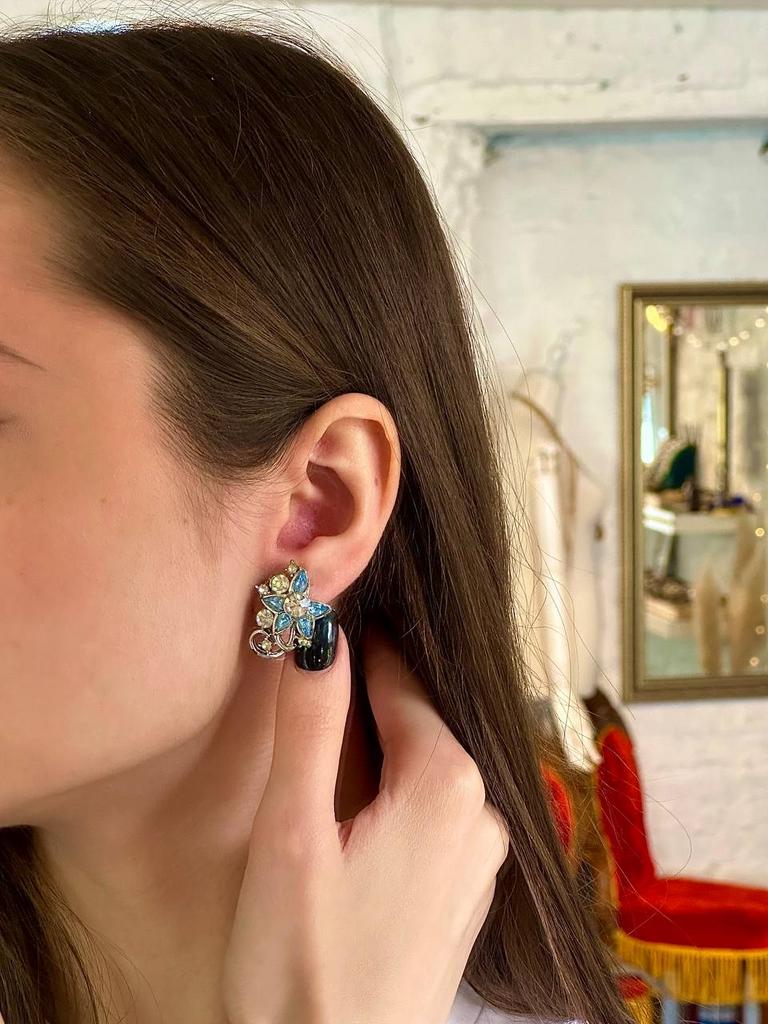 Винтажные клипсы «Нежное цветение»