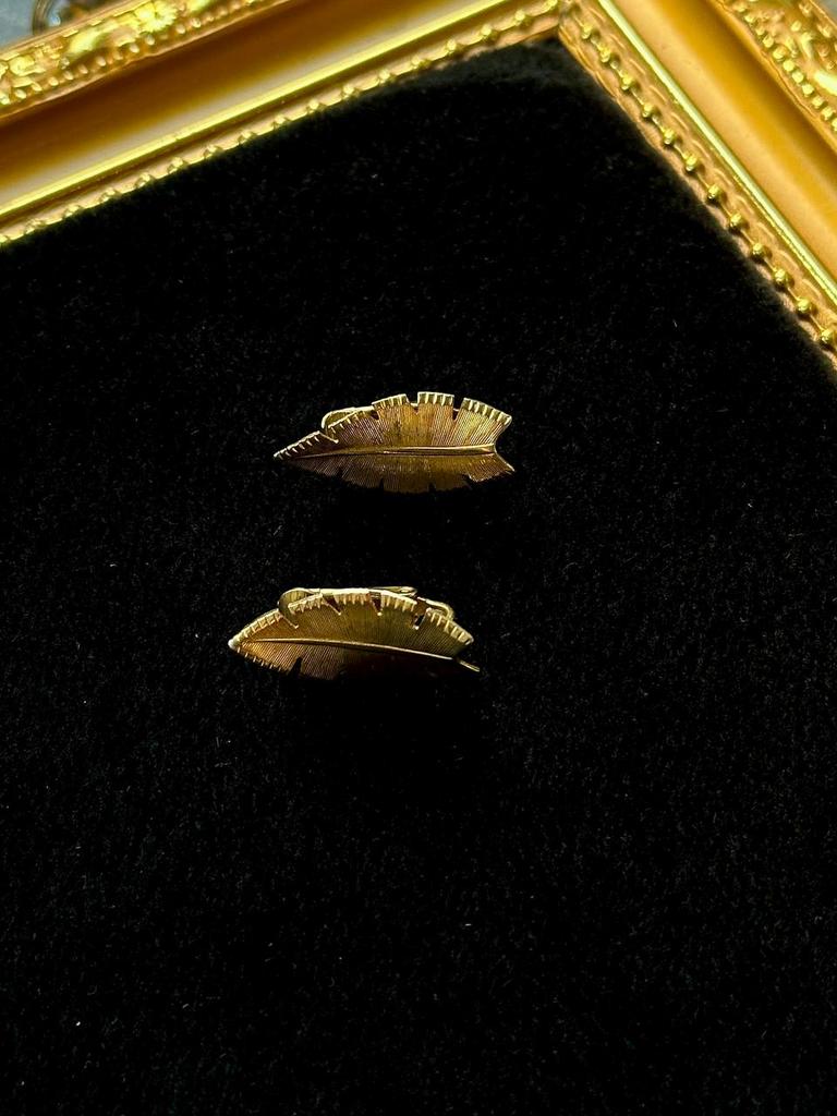 Винтажные клипсы «Листок-2»