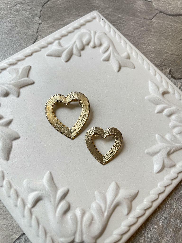 Винтажная брошь «Сердца влюбленных»