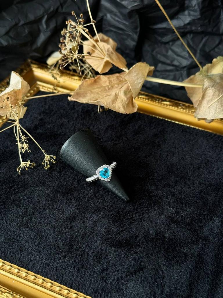 Кольцо «Blue heart-2» регулируемое