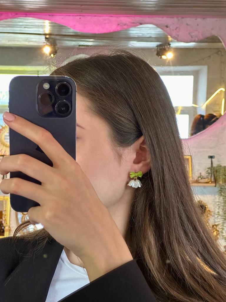 Серьги «Колокольчики с бантиком»