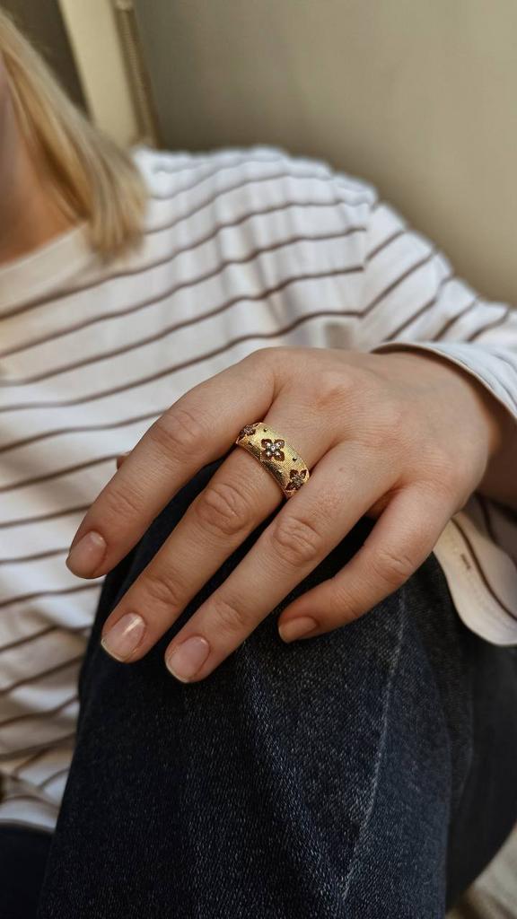 Кольцо «Восток» в золотом оттенке регулируемое