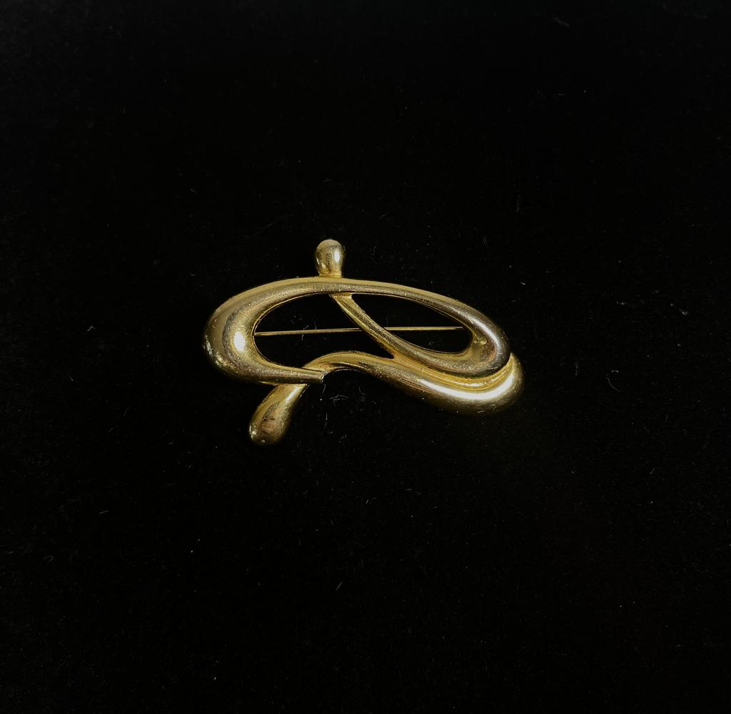 Винтажная брошь «Абстрактная линия»