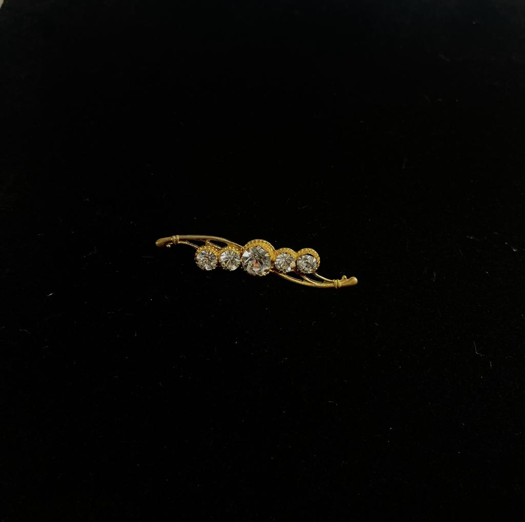 Винтажная брошь «Бриллиантовый горошек»