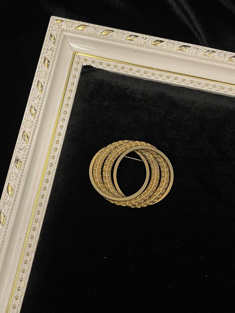 Винтажная брошь с колосьями