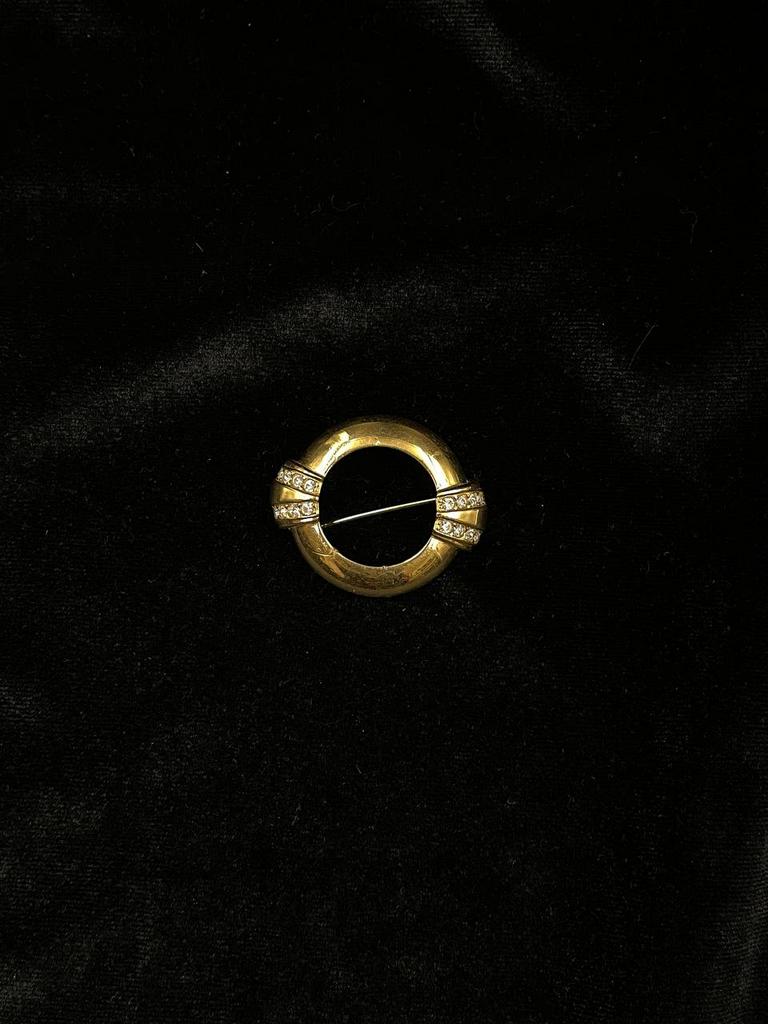 Винтажная брошь кружок