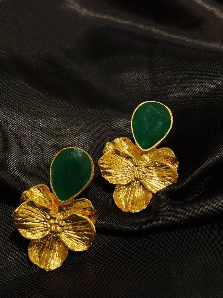 Серьги «Тайна Луговой Феи» с натуральным жадеитом