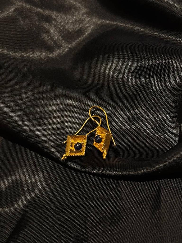 Серьги «Гипноз» с лазуритом