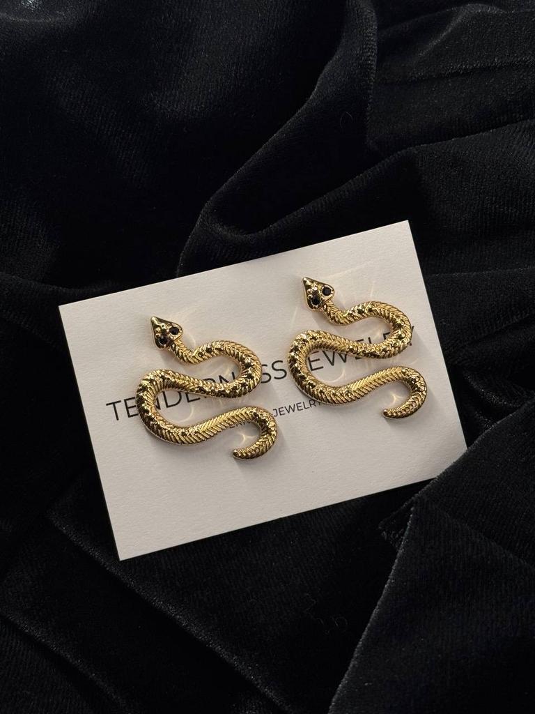 Серьги «Игра в змейку»