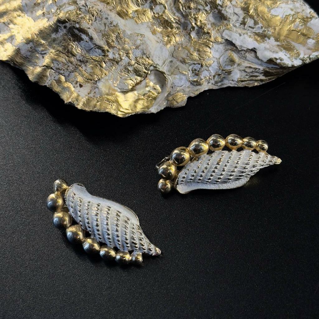 Винтажные клипсы "Ракушка" Sarah Co 70e