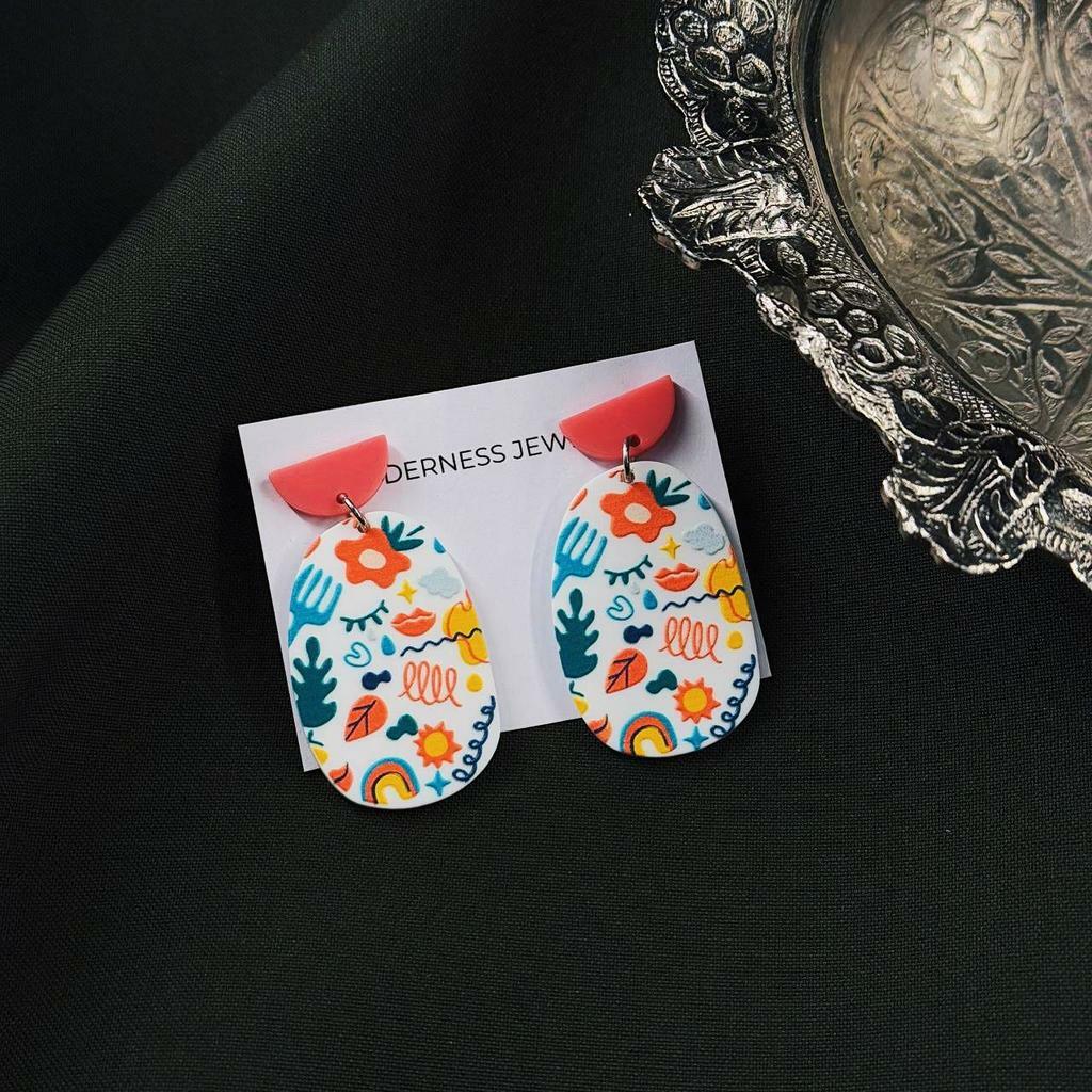 Серьги «Буйство красок»