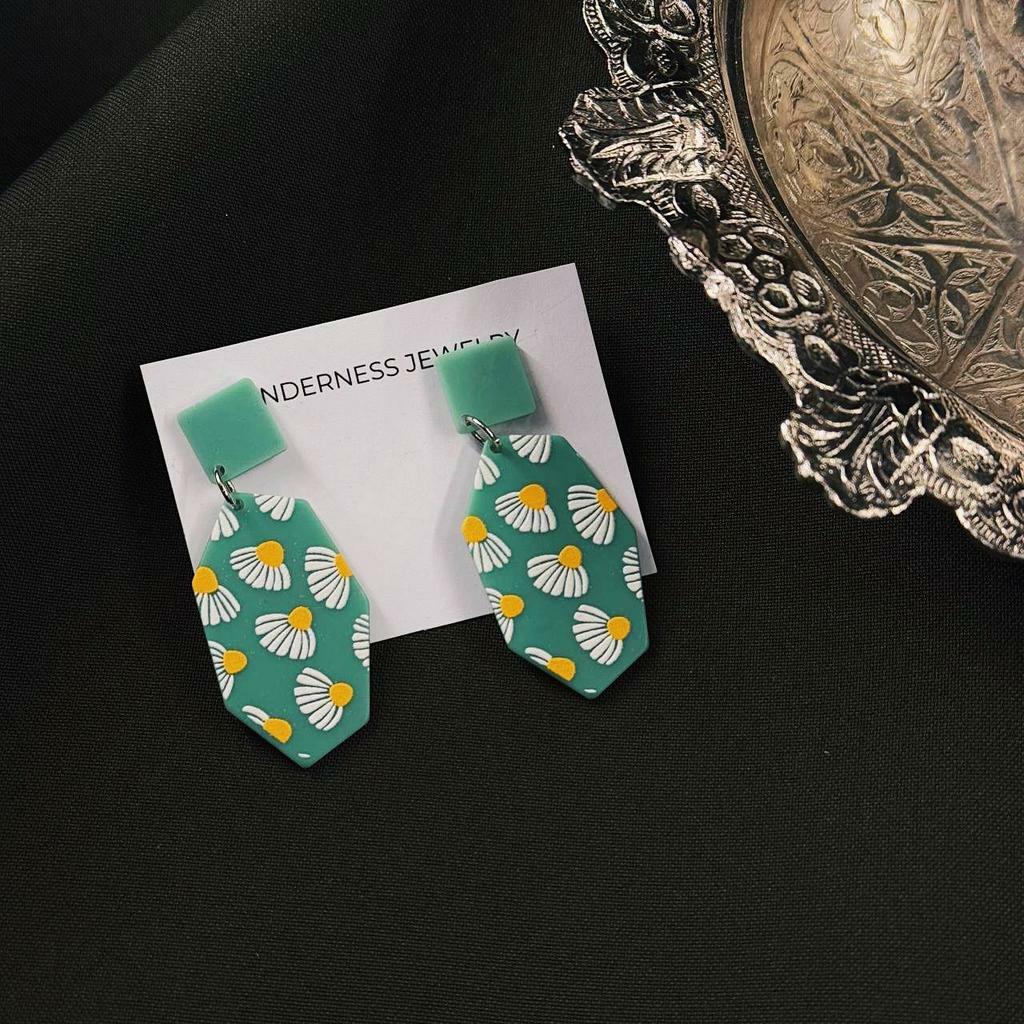 Серьги «Букет ромашек»