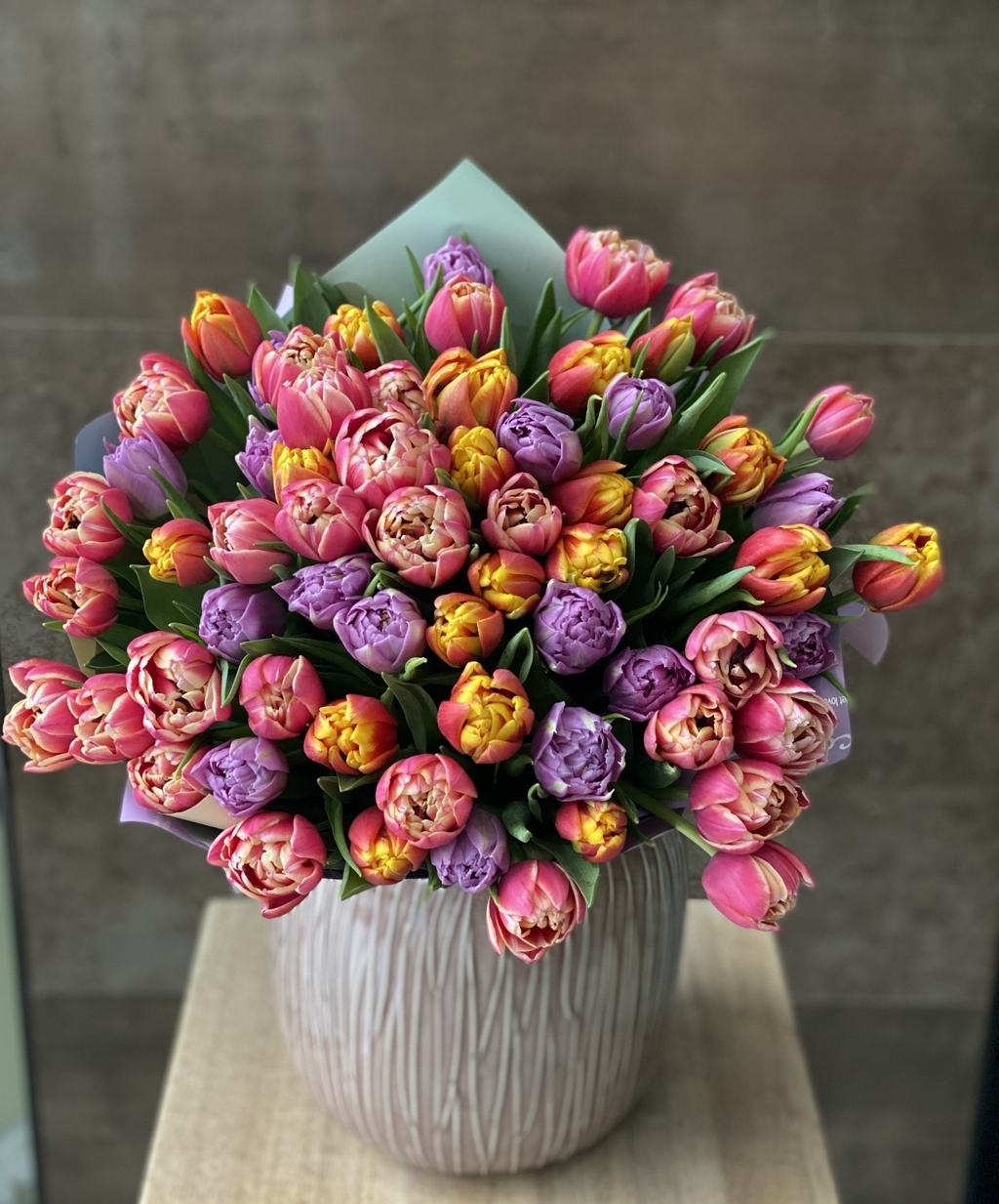 Махровые тюльпаны микс 99 шт №135