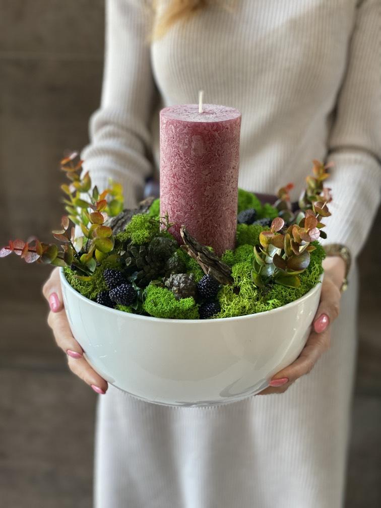 Композиция из стабилизированного мха №818