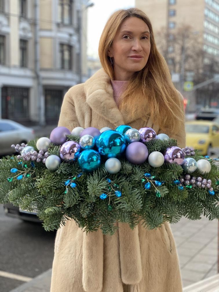 Новогодняя Лавандово-голубая №892