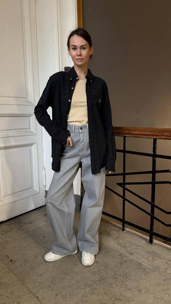 Рубашка Ralph Lauren серая, S