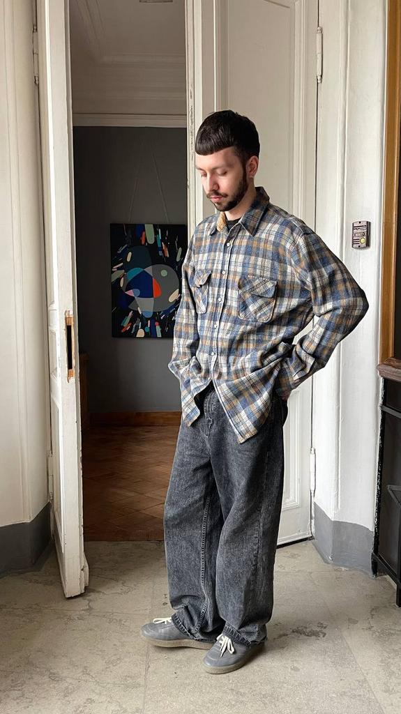 Винтажная  рубашка, one size