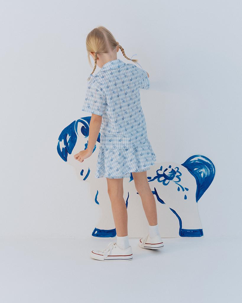 Юбка-шорты BEA GZHEL CHECK