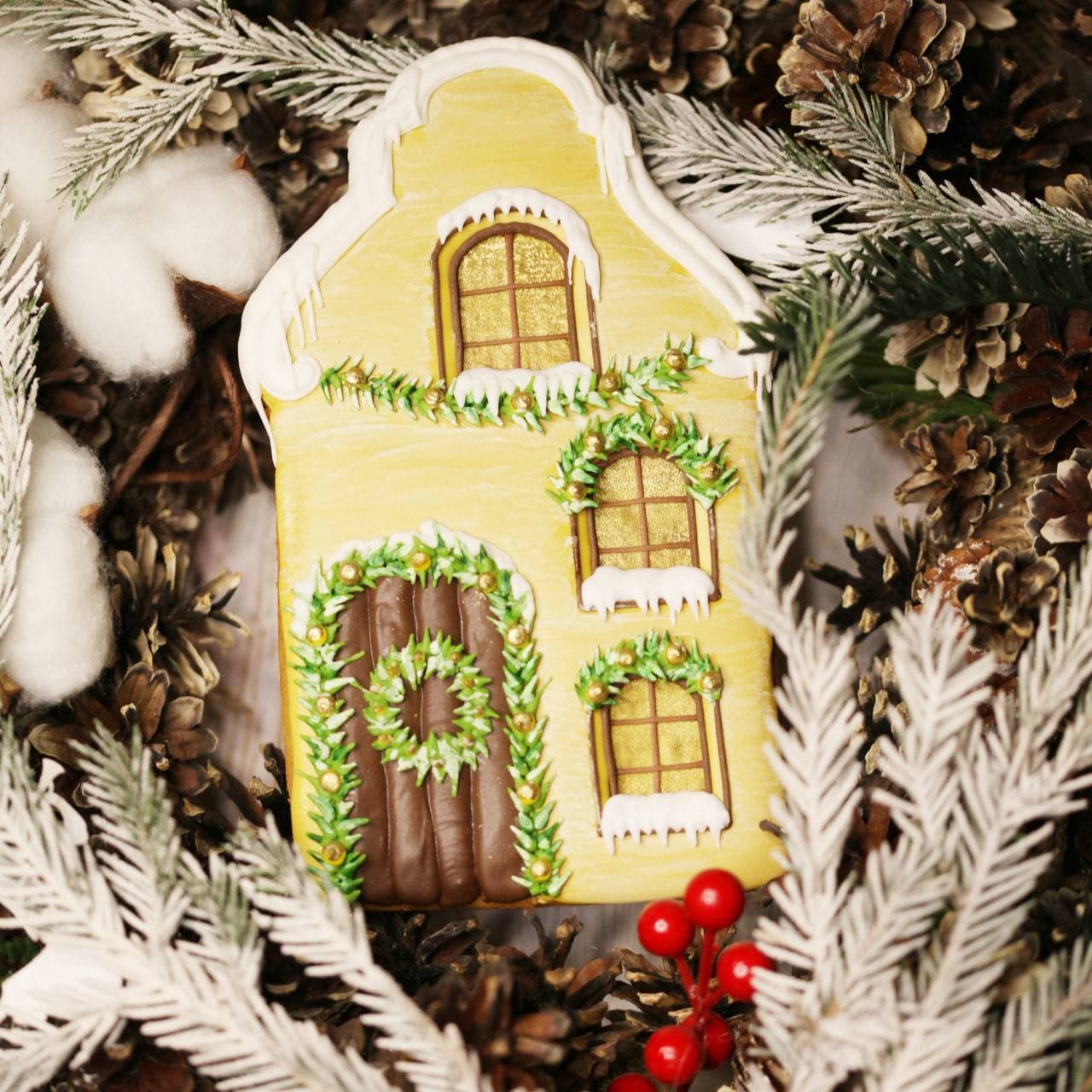 Штучные пряники - домики к Новому Году и Рождеству