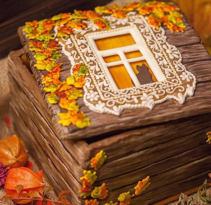 Пряничная шкатулка ко Дню Учителя с пожеланиями (2 варианта)