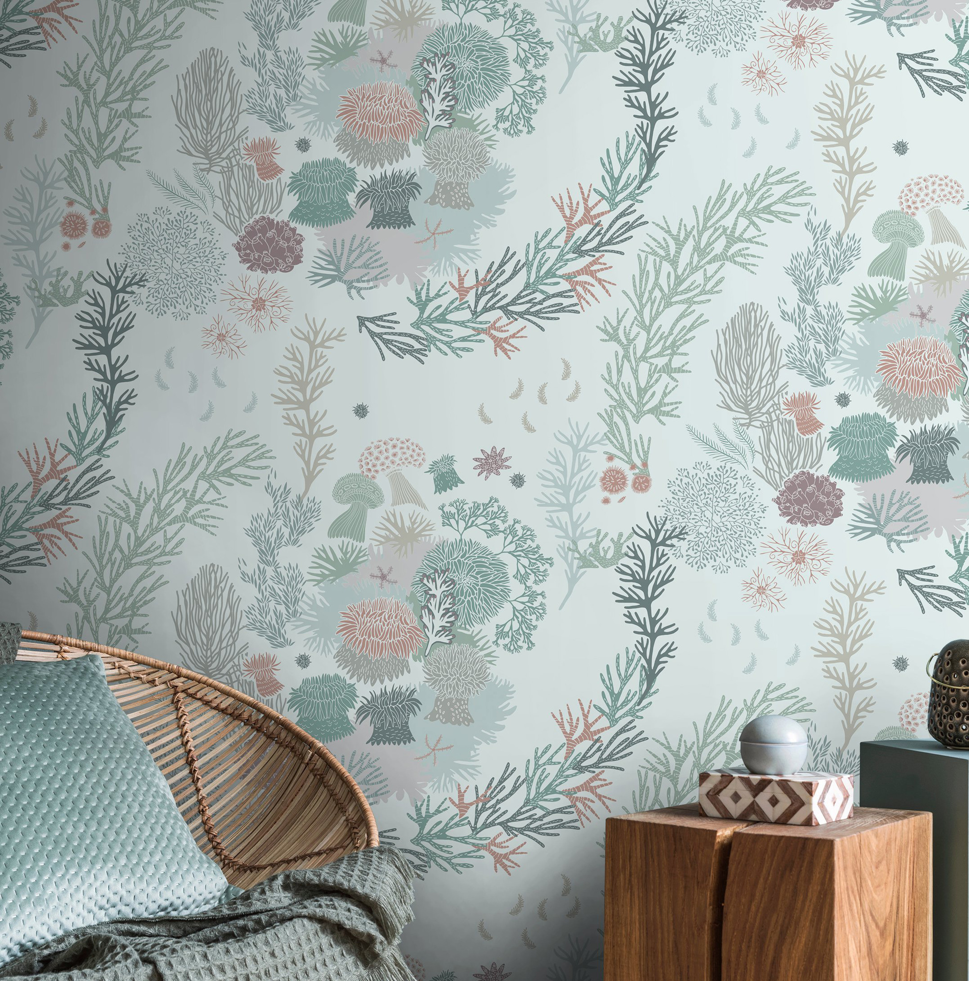 Фотообои Актинии (светлый фон)