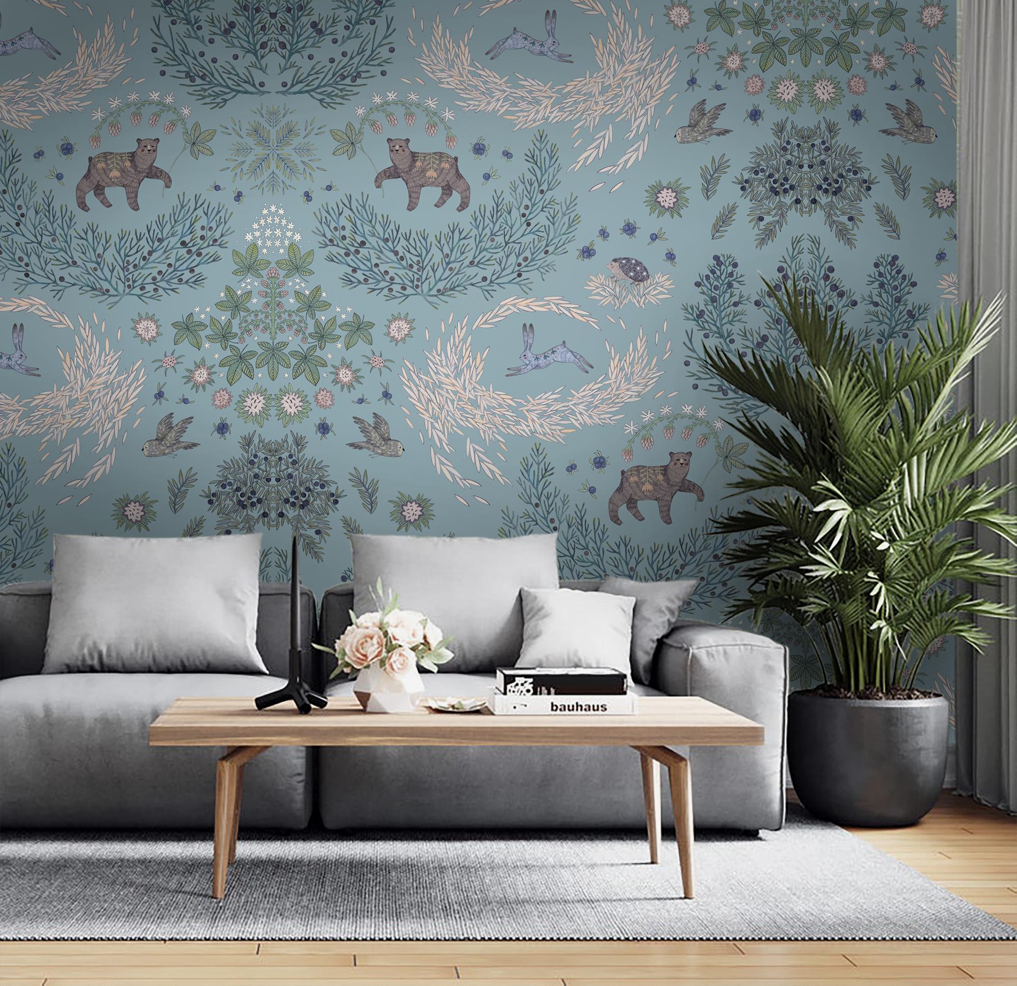 Фотообои Наллекарху (голубой фон)