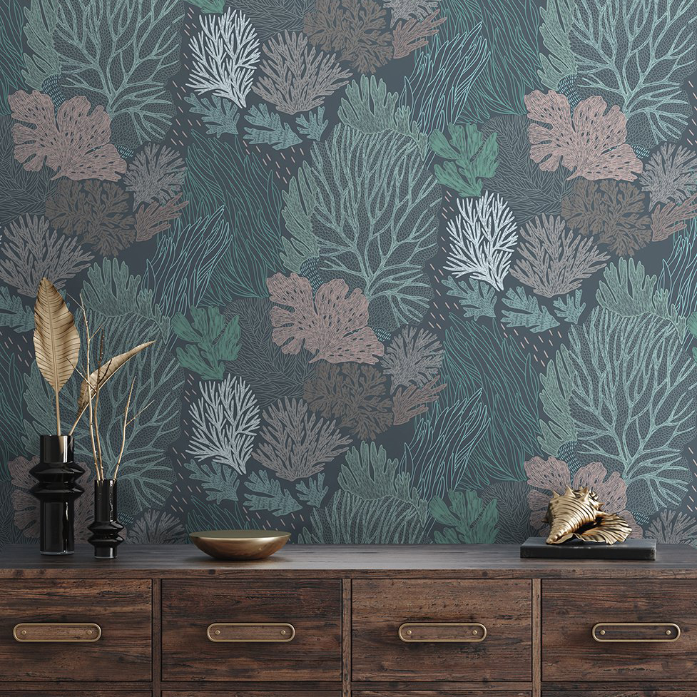 Фотообои Водоросли Камчатки (серый)