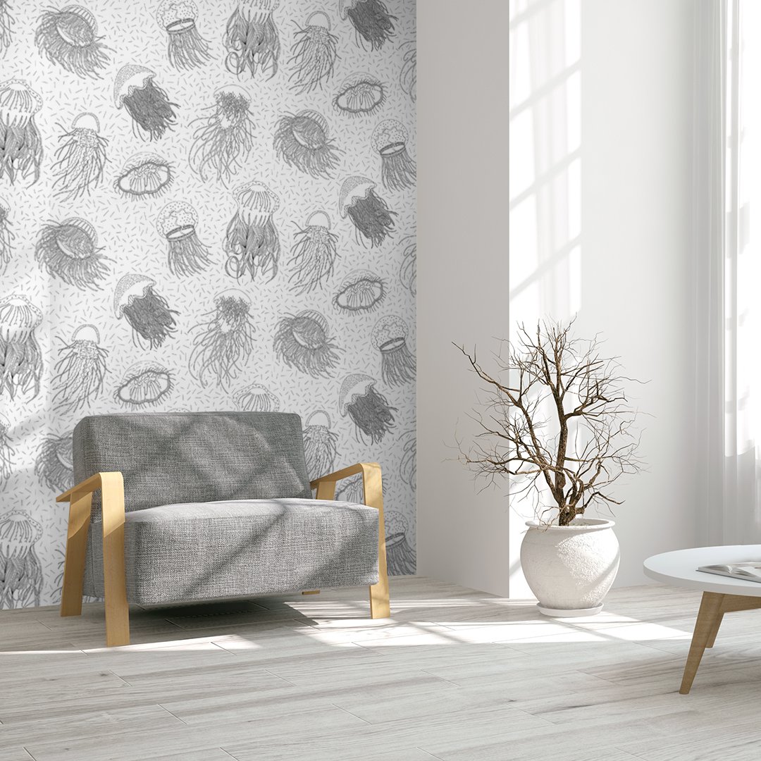 Фотообои Медузы (светлый фон)