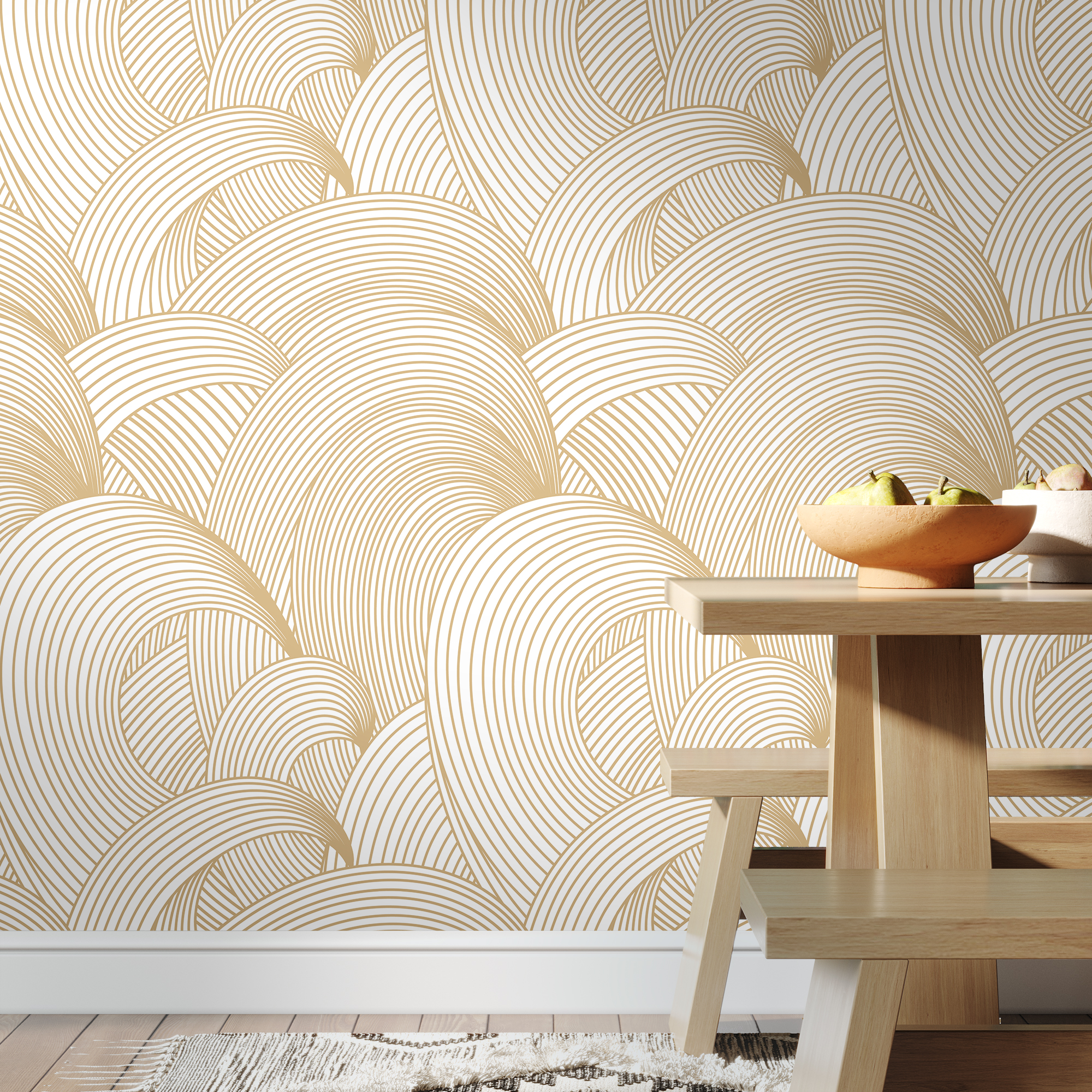 Фотообои Алуэ (бежевый фон)