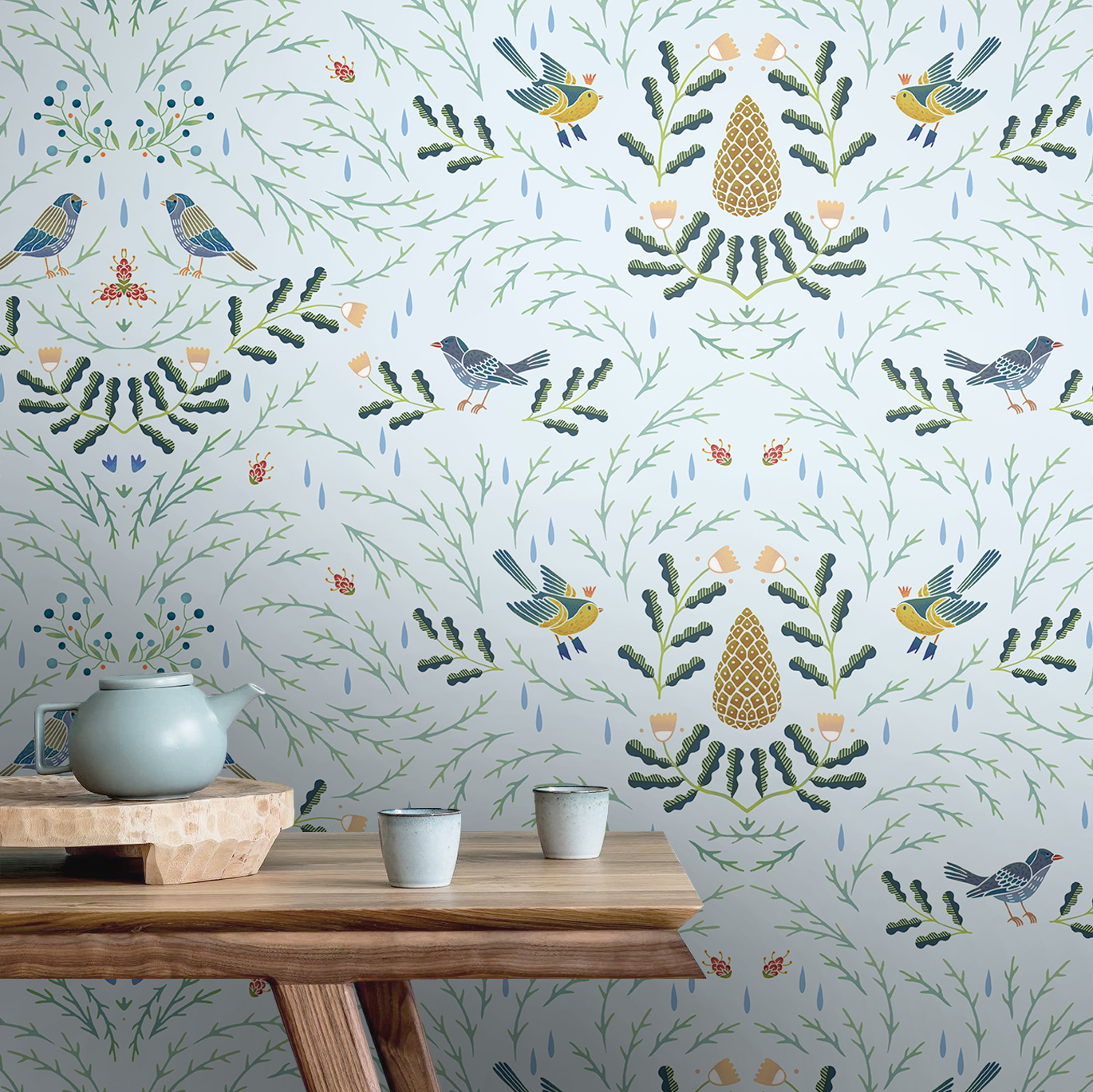 Фотообои Картио  (голубой фон)