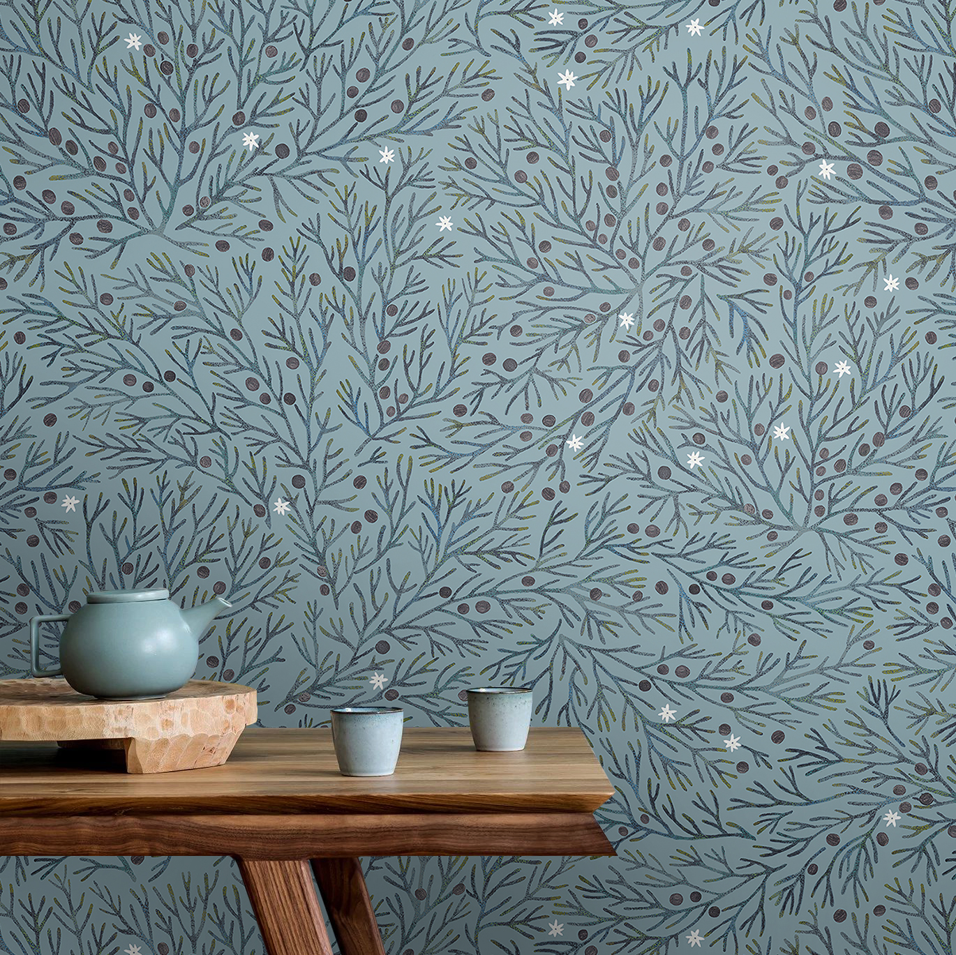 Фотообои Катайя (голубой фон)