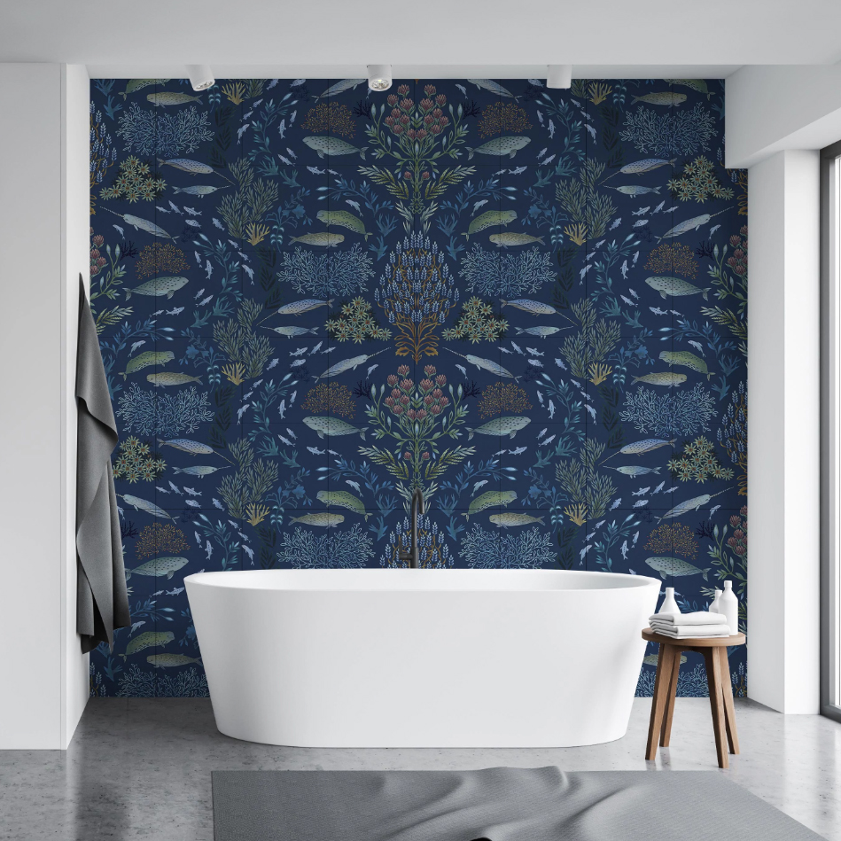 Плитка "Луотола" синий фон