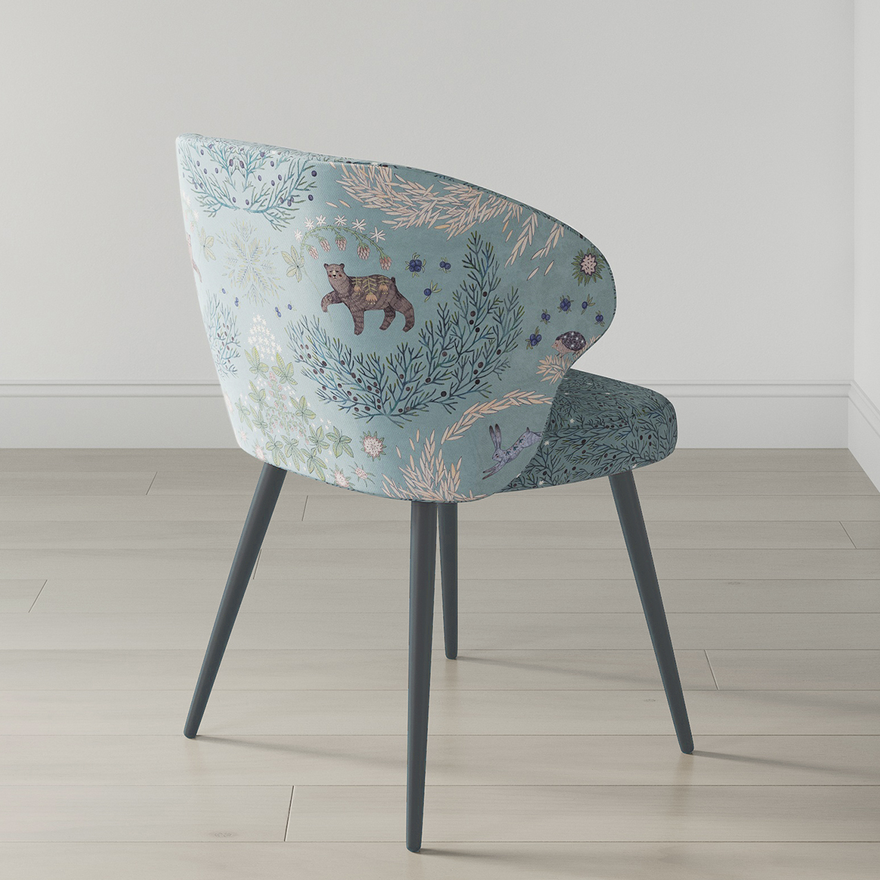 Стул "Кык"  с принтом Ошпи (голубой фон)