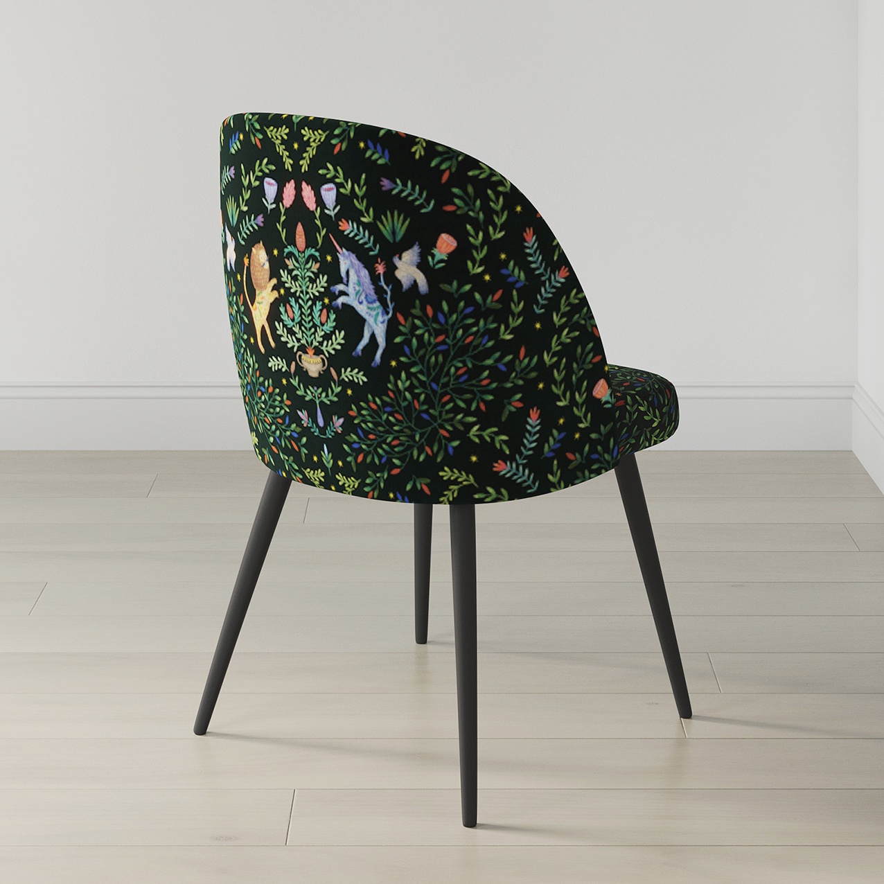 Стул "Öти" с принтом Керка (черный фон)