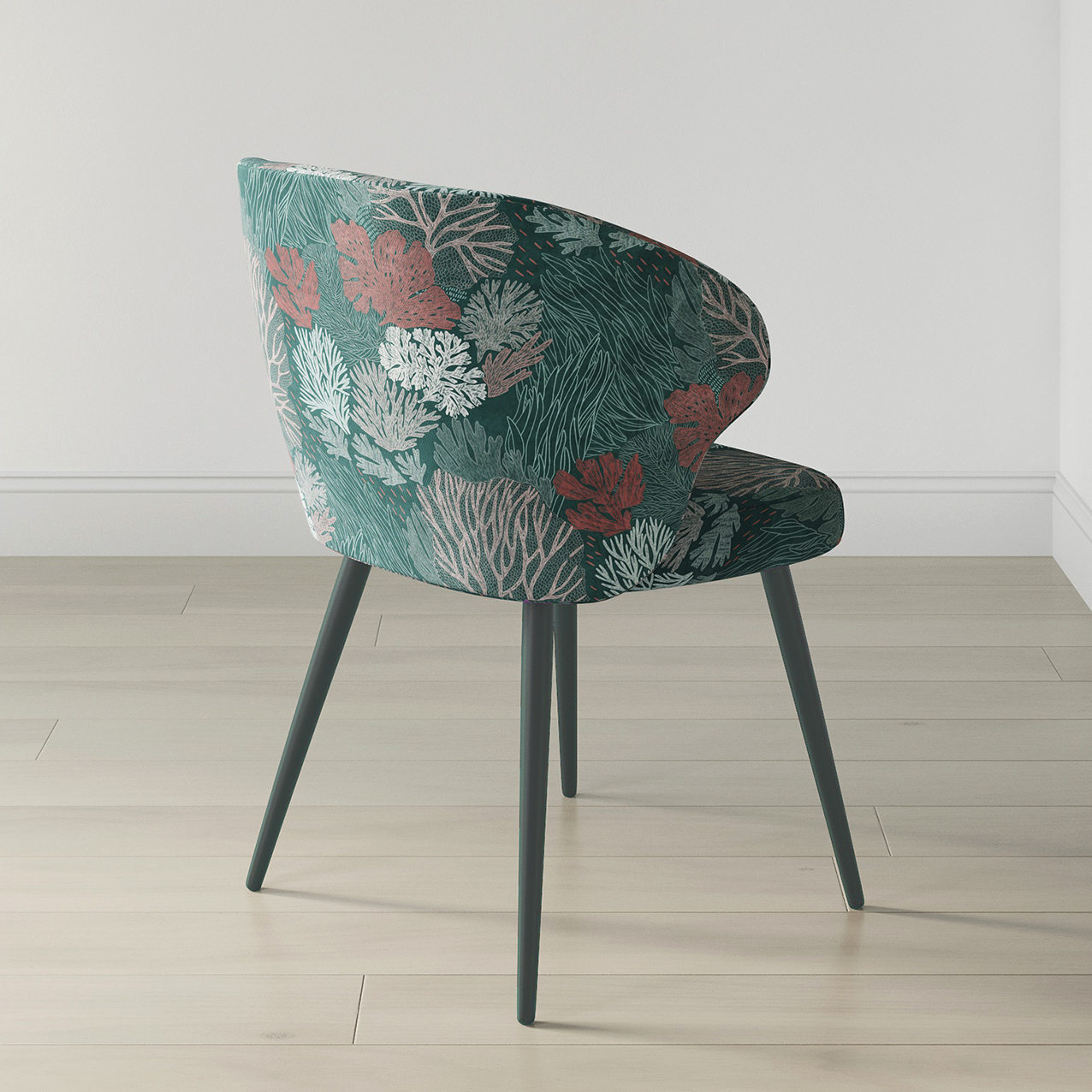 Стул "Кык"  с принтом Водоросли камчатки (темный фон)