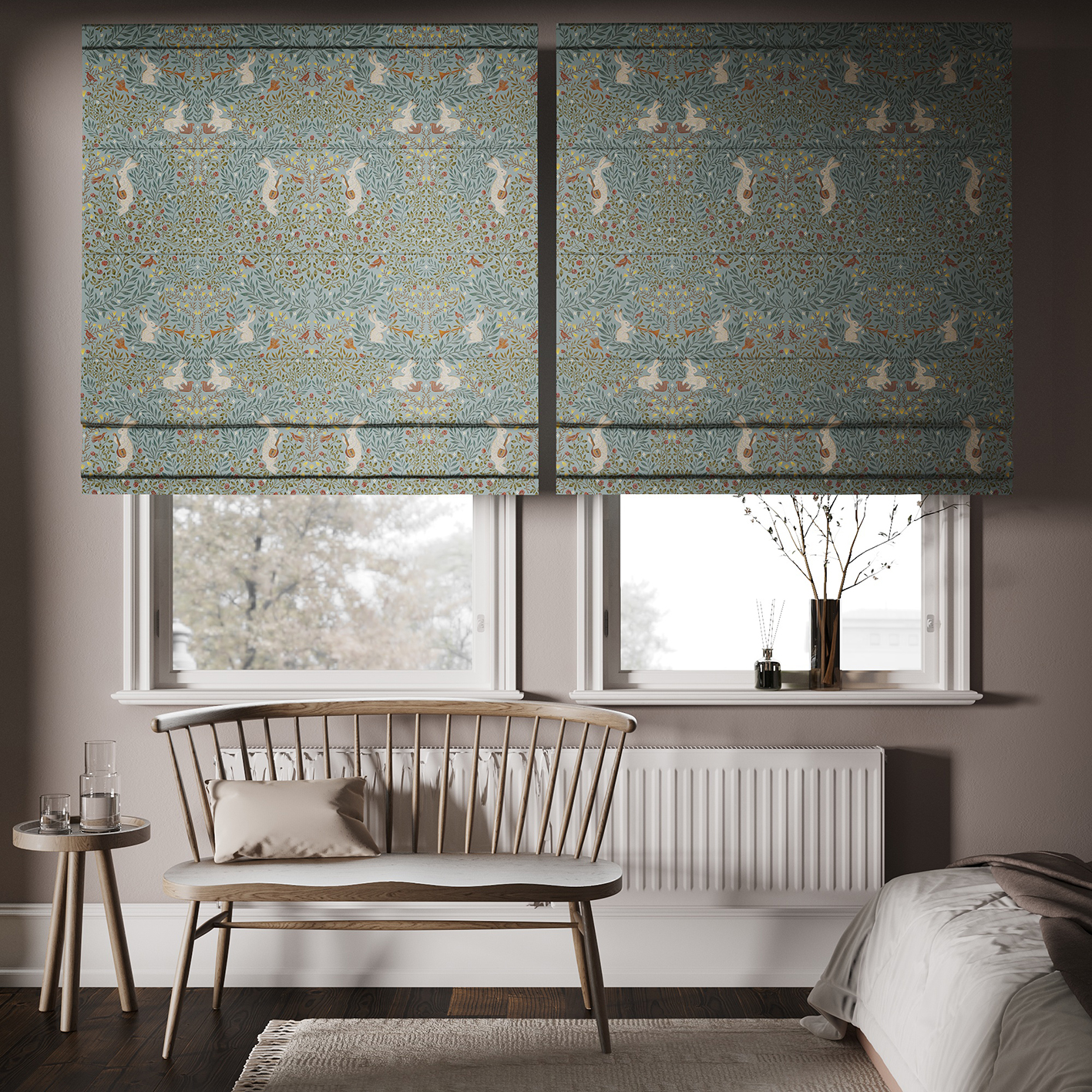 Римская штора Шылад (голубой фон)