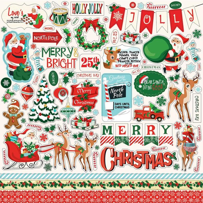 Carta Bella/Santa's Workshop/наклейки/90014