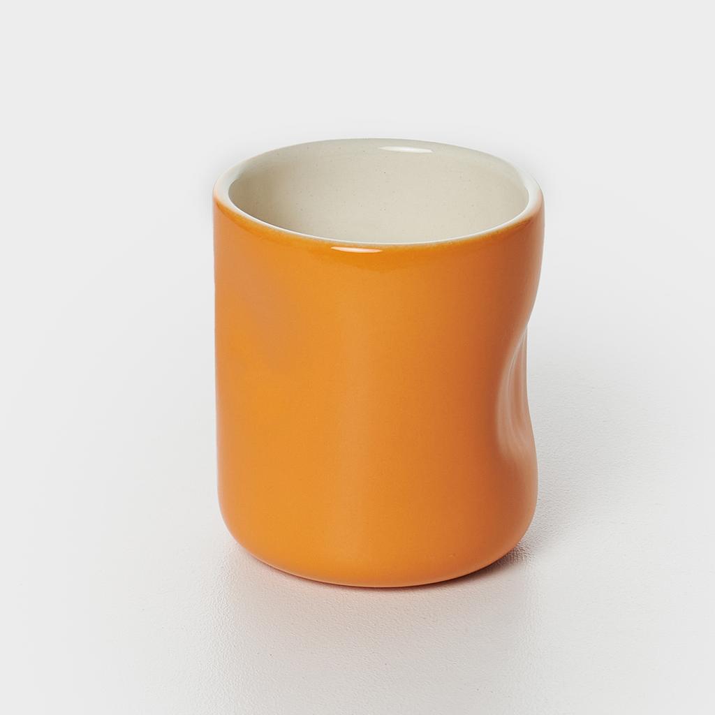 Стакан мятый оранжевый 350 мл