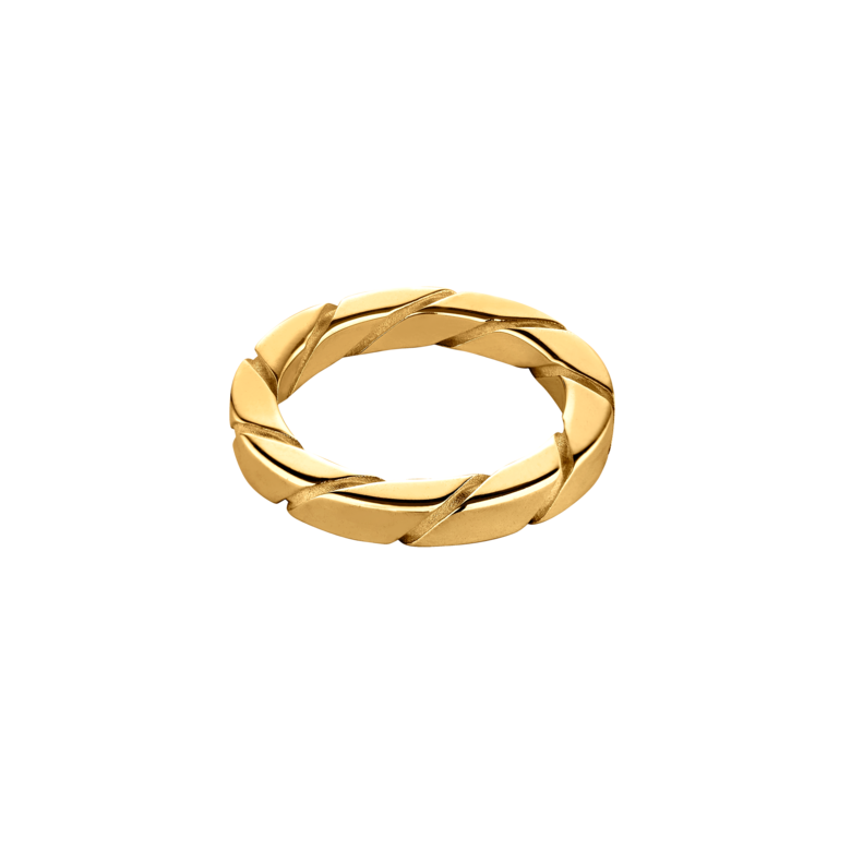 Кольцо Square Spiral Gold