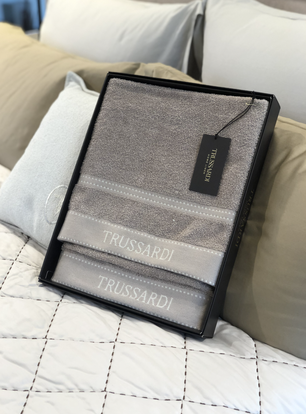 Набор полотенец Trussardi RIBBON 40*60+60*110см (темно-серый)